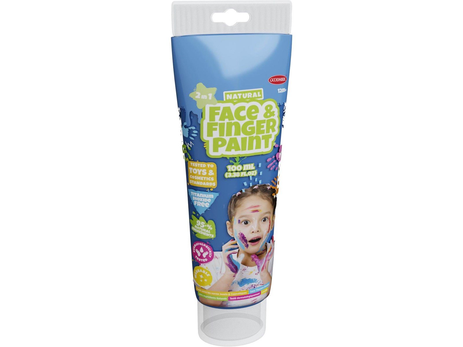 Boti Natural Face & Fingerpaint Tube - Blue 100ml Boti Natural Face & Fingerpaint Tube - Blue 100ml
